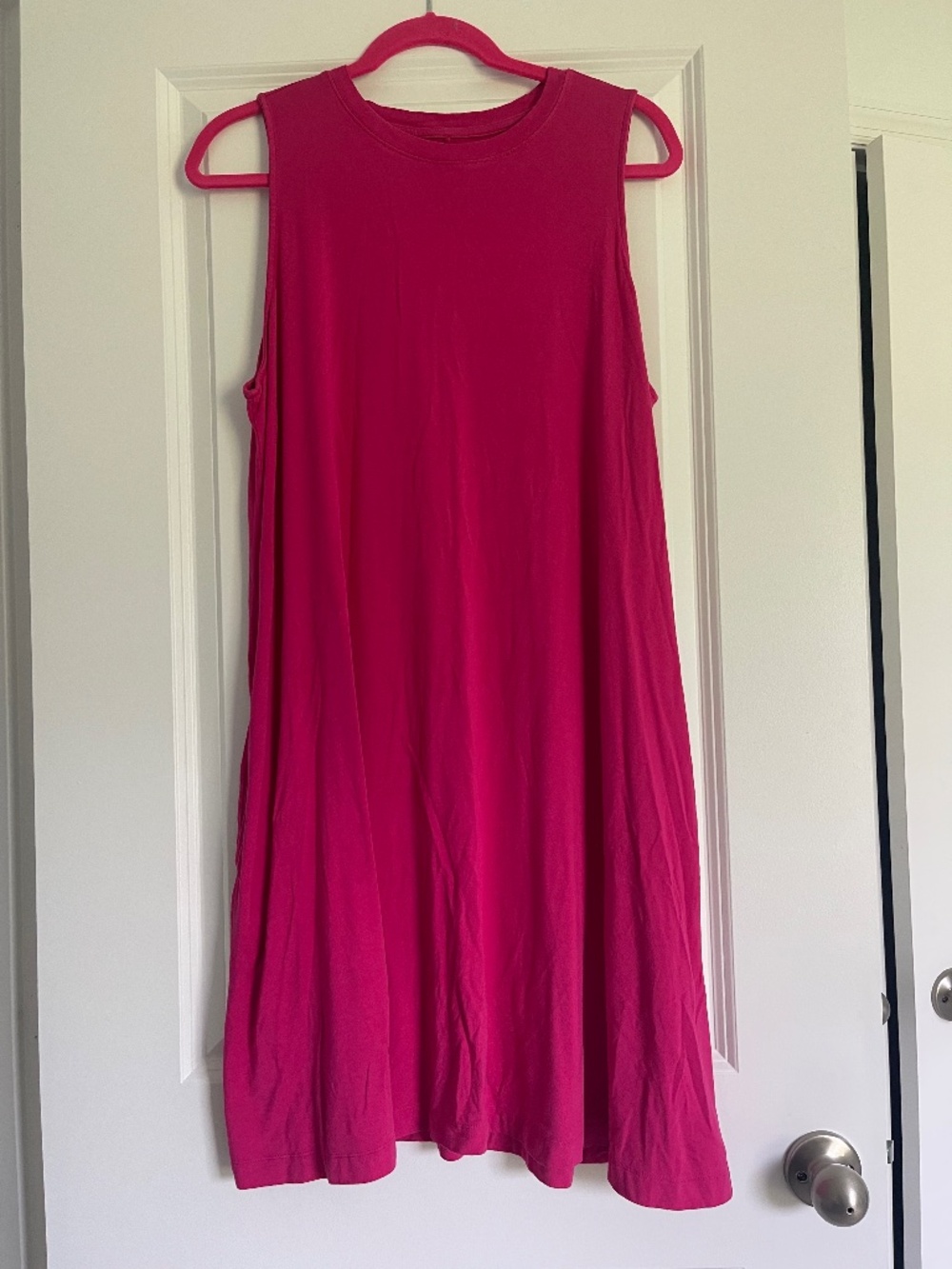 Time and Tru Women’s Knee Length Tank Dress XL Hot Pink